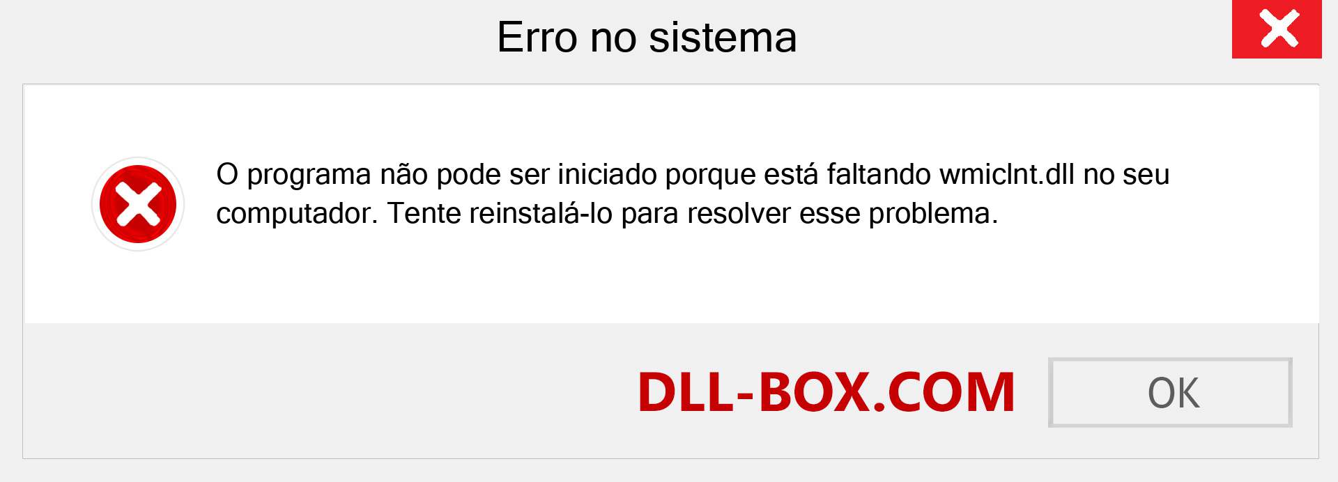 Arquivo wmiclnt.dll ausente ?. Download para Windows 7, 8, 10 - Correção de erro ausente wmiclnt dll no Windows, fotos, imagens